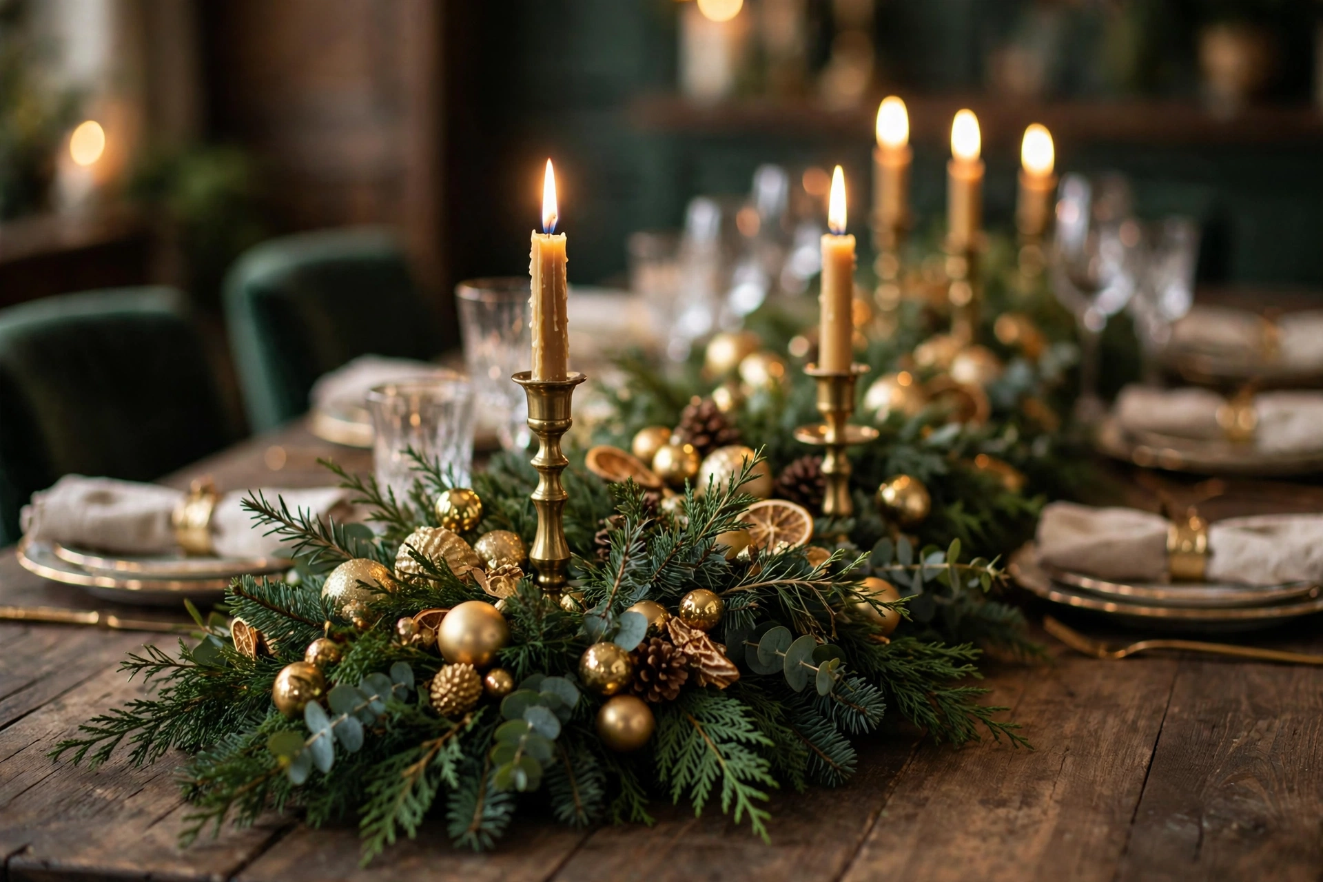 Christmas table centerpiece