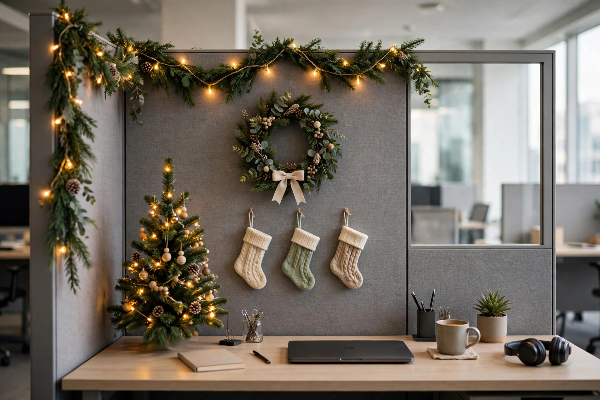 Cozy Christmas decorated room