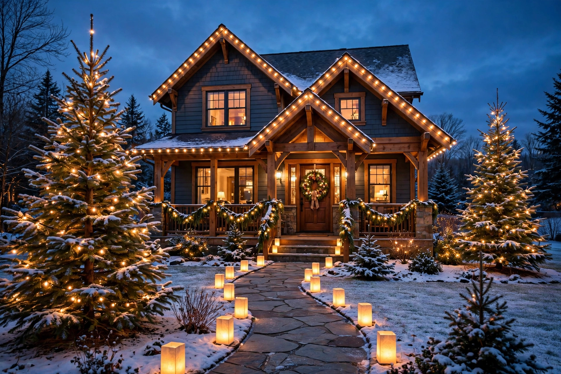 Outdoor Christmas light display